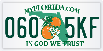 FL license plate 0605KF