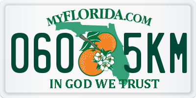 FL license plate 0605KM