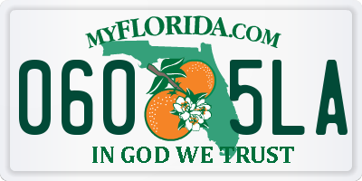 FL license plate 0605LA