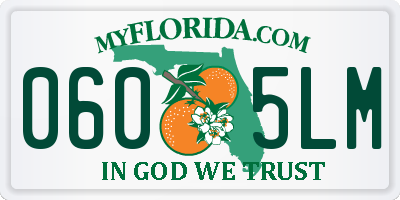 FL license plate 0605LM