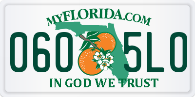 FL license plate 0605LO