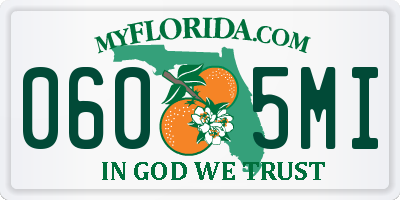 FL license plate 0605MI
