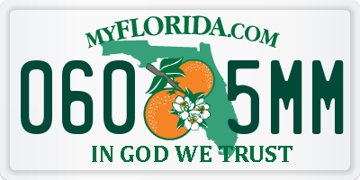 FL license plate 0605MM
