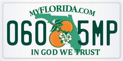FL license plate 0605MP