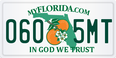 FL license plate 0605MT