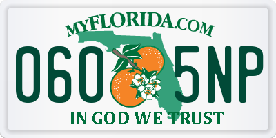 FL license plate 0605NP
