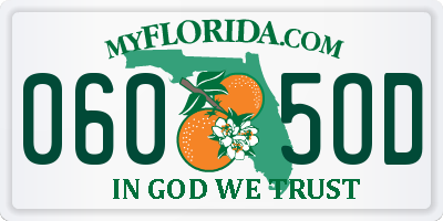 FL license plate 0605OD