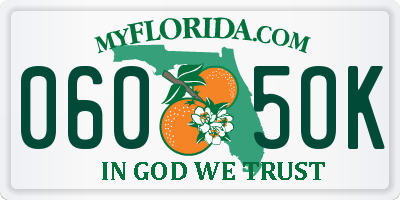 FL license plate 0605OK