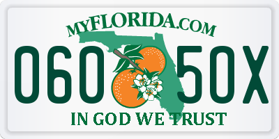 FL license plate 0605OX