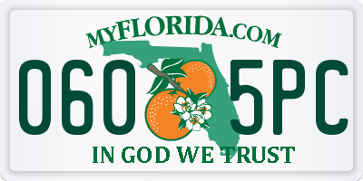 FL license plate 0605PC