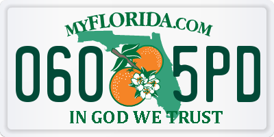FL license plate 0605PD