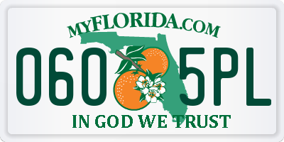FL license plate 0605PL