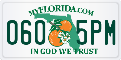 FL license plate 0605PM