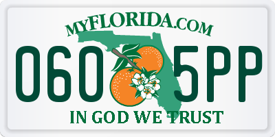 FL license plate 0605PP
