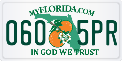 FL license plate 0605PR
