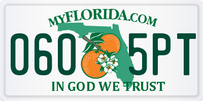 FL license plate 0605PT