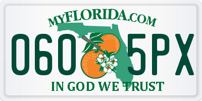 FL license plate 0605PX