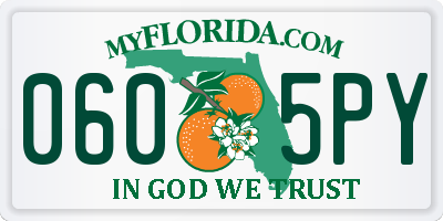 FL license plate 0605PY