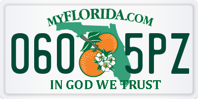 FL license plate 0605PZ