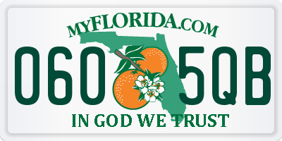 FL license plate 0605QB