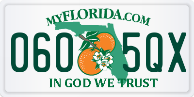 FL license plate 0605QX