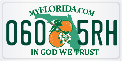 FL license plate 0605RH
