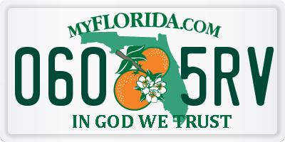 FL license plate 0605RV