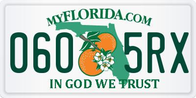 FL license plate 0605RX