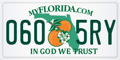 FL license plate 0605RY