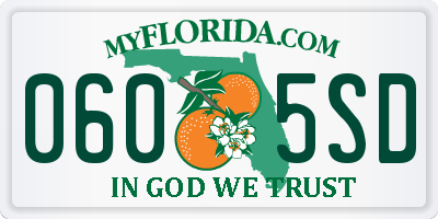 FL license plate 0605SD