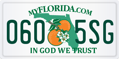 FL license plate 0605SG