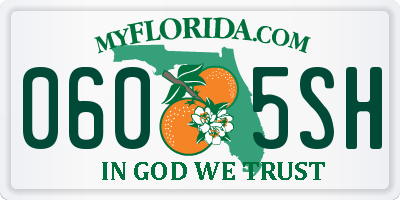 FL license plate 0605SH