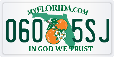 FL license plate 0605SJ