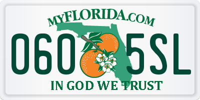 FL license plate 0605SL