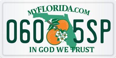 FL license plate 0605SP