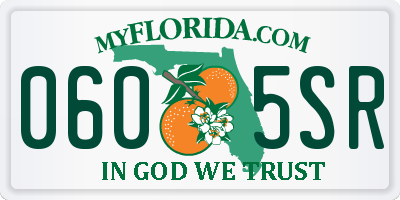 FL license plate 0605SR