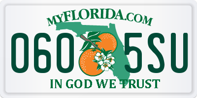 FL license plate 0605SU