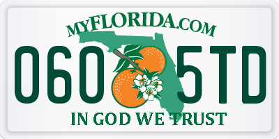FL license plate 0605TD