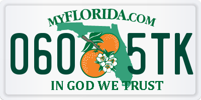 FL license plate 0605TK
