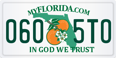 FL license plate 0605TO