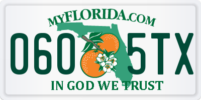 FL license plate 0605TX