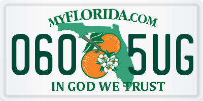 FL license plate 0605UG