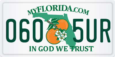 FL license plate 0605UR