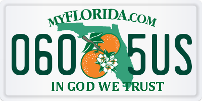 FL license plate 0605US