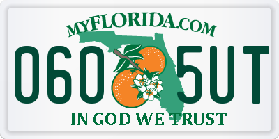 FL license plate 0605UT