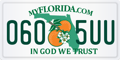 FL license plate 0605UU