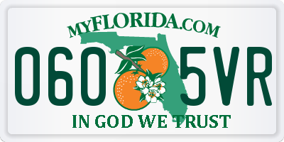 FL license plate 0605VR
