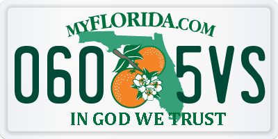 FL license plate 0605VS