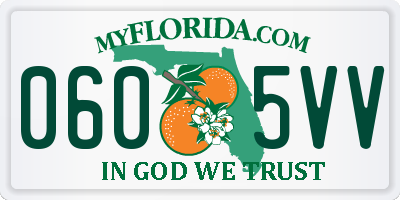 FL license plate 0605VV