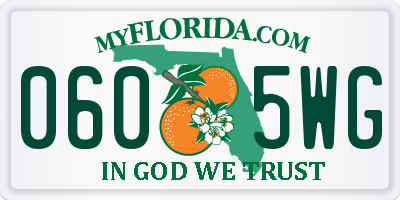FL license plate 0605WG